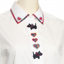 front view of adaptive women's blouse