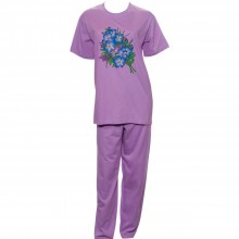 womens short sleeve pant set