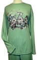 Back Snap Screen-printed Pant Set-Long Sleeve